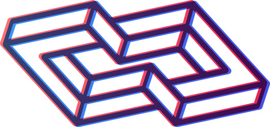 Infinity Cube Logo - Tech & Blockchain vector image