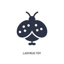 ladybug toy icon on white background simple vector image