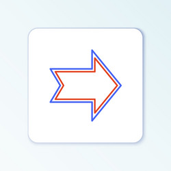 Line Arrow Icon - Directional Pointer vector