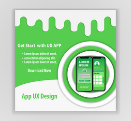 mobile app ux design template concept vector image