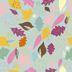 Seamless pattern background with autumn vector