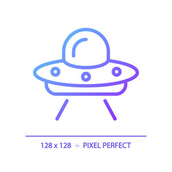 Ufo pixel perfect gradient linear icon vector