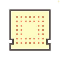 computer chip processor or microchip technology vector image