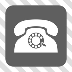 pulse phone rounded square button vector image