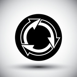 reload refresh arrows loop simple single color vector image