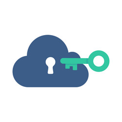 cloud computing the padlock that locks clouds vector image