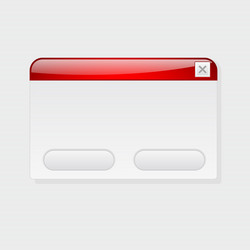 Pop up application blank window interface element vector