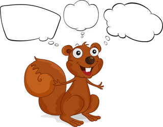 a brown squirrel with empty callouts vector