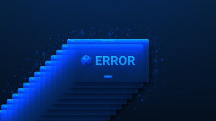 concept of error popup message vector image