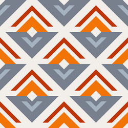 Geometric seamless retro pattern abstract sprout vector