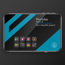 home screen mobile application user interface vector image
