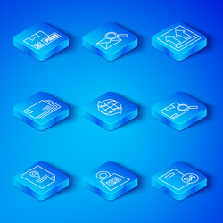 set line document tracking marker system vector image
