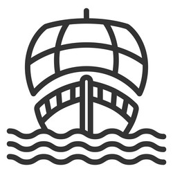 ssailboat with an open sail vector image