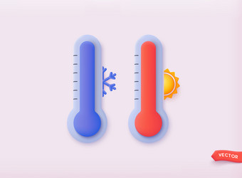 thermometer for testing the temperature 3d web vector image