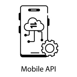 web development linear icon vector image