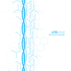 abstract background with dna molecule structure vector image