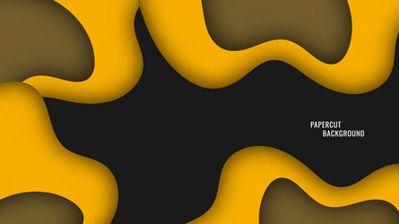 abstract brown papercut pattern on dark background vector image