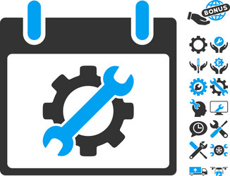 configuration tools calendar day icon vector image