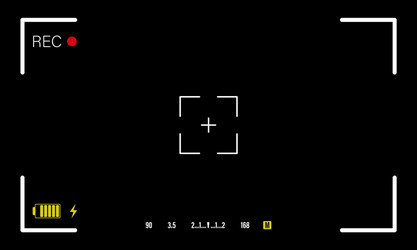 interface viewfinder with digital camera settings vector image