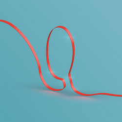 realistic ribbon font from a typeset vector image