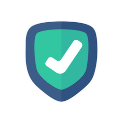 shield data protection status a check mark vector