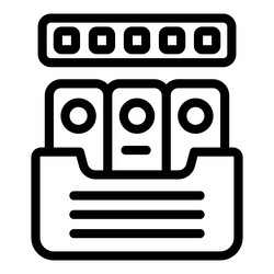 web safety icon outline internet security vector image