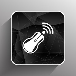 wireless mouse button web icon tool click vector image