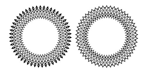 circle patterns for round frames vector image