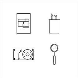 Design and studio simple linear icon setsimple vector