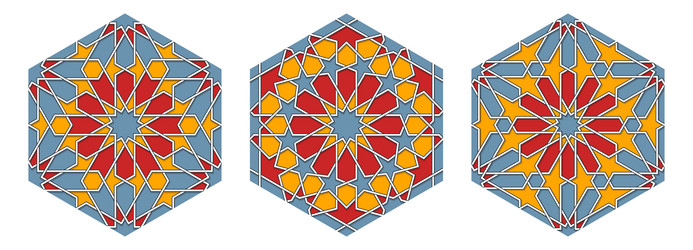 elements of arabian seamless pattern in authentic vector image
