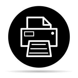 printer document web shadow icon printout machine vector image