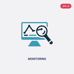 two color monitoring icon from search engine vector image