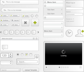 Web UI Elements & Icons vector image