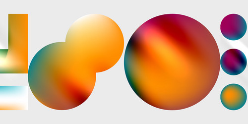 abstract colorful shapes overlap creating vibrant vector image