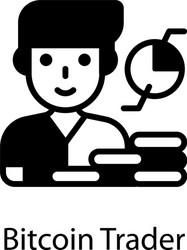 bitcoin trader vector image