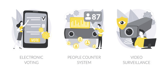people monitoring and analytics abstract concept vector image