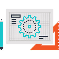 prototyping flat web icon concept vector image