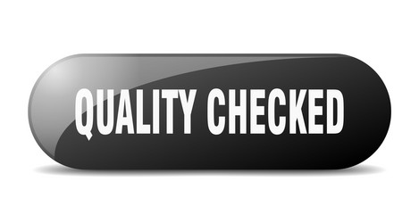 quality checked button sign key vector image