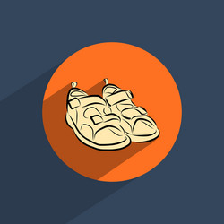 sandals shoes flat doodle icon vector