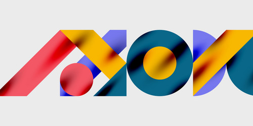 abstract colorful design overlapping shapes vector image