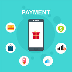 Concept online and mobile payments for web page vector