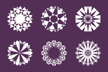 different abstract geometric design element set vector image