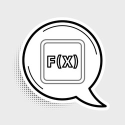 line function mathematical symbol icon isolated vector image