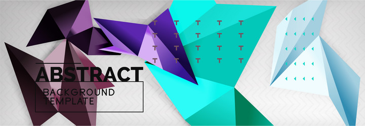 mosaic triangular 3d shapes composition geometric vector image