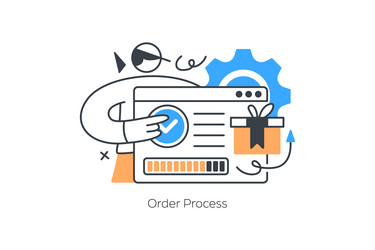 Order fulfillment concept icon Royalty Free Vector Image