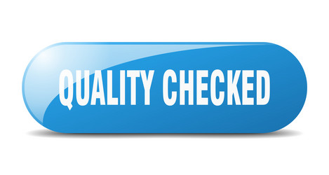 quality checked button sign key vector image