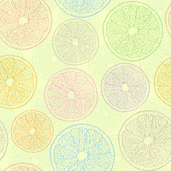 Seamless pattern with abstract oranges vector