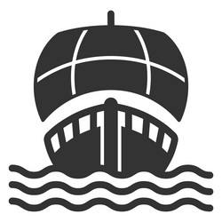 Ssailboat with an open sail 1 vector