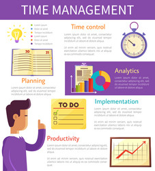techniques and methods for time management vector image