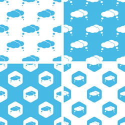 thought bubbles patterns set vector image